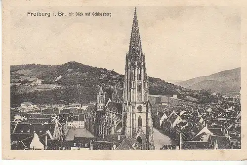 Freiburg i.B. Blick auf den Schloßberg gl1917 D0206