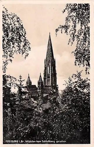 Freiburg im Breisgau Münster vom Schloßberg gesehen gl1937 144.988