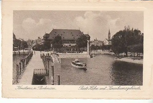 Konstanz Bodensee Bootshafen mit Konziliumsgebäude ngl D0402