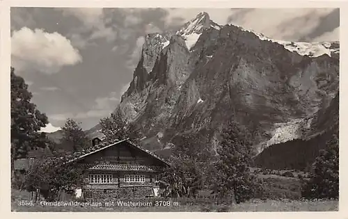 Grindelwalder Haus mit Wetterhorn ngl 144.938