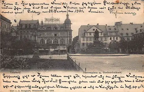 Koblenz Goebenplatz mit Goebendenkmal gl1901 146.125