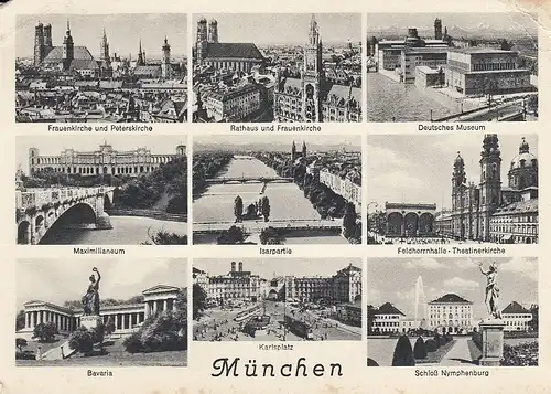 München Prominente Bauten Mehrbildkarte ngl D1910