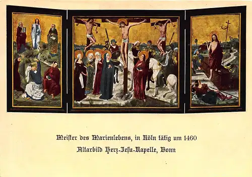 Bonn Paulushaus Meister des Marienlebens Altarbild Herz-Jesu-Kapelle ngl 145.442