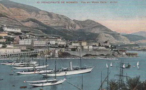 Principauté de Monaco Vue sur Monte Carlo ngl D0828