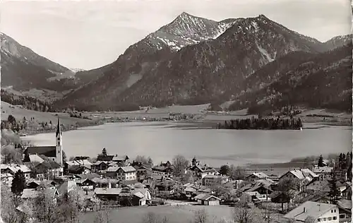 Schliersee Panorama gegen Brecherspitze gl1955 143.717