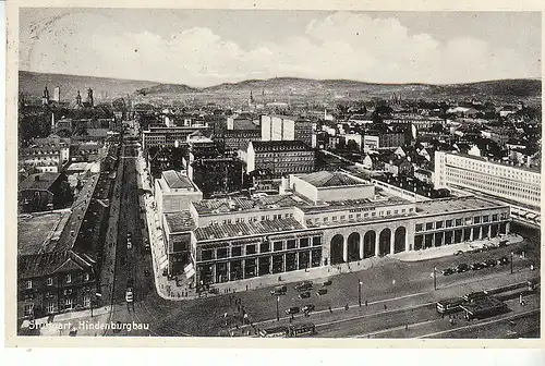 Stuttgart Hindenburgbau von oben gl1932 D0086