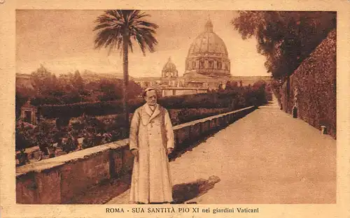Vatikan: Roma - Sua Santita Pio XI nei giardini Vativani ngl 148.004