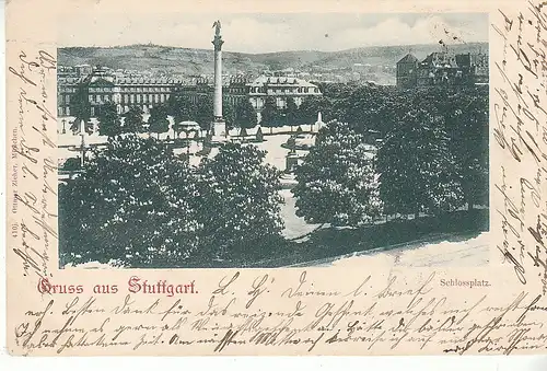 Stuttgart Blick auf Schloßplatz gl1900 D0301