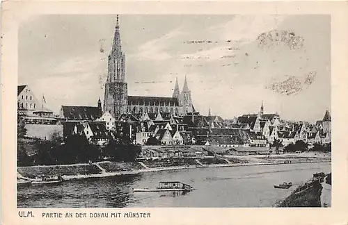 Ulm Donaupartie mit Münster gl1918 145.021