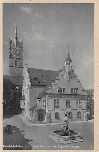 Friedrichshafen a.B. Rathaus und Zeppelinbrunnen ngl 143.870