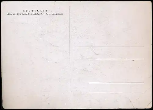 Stuttgart Blick auf die Türme der Stiftskirche ngl 140.379