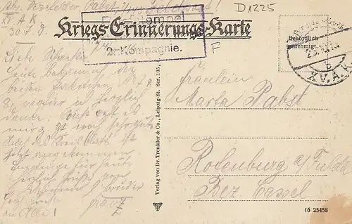 Cambrai - Stift Notre-Dame feldpgl1916 D1225