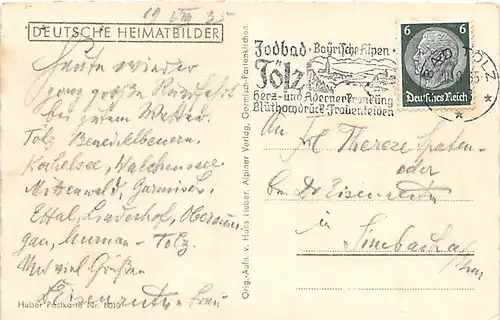 Mittenwald gegen Karwendelgebirge gl1935 145.109