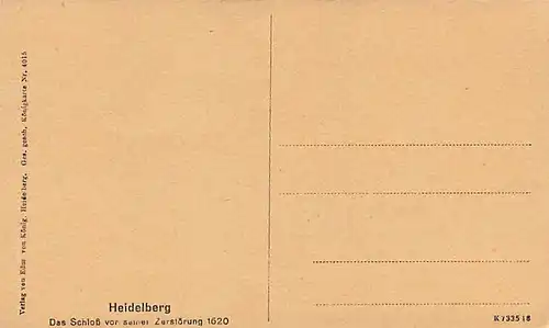 Heidelberg Das Schloss vor seiner Zerstörung 1620 ngl 144.797