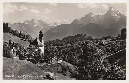 Maria Gern mit Watzmann und Steinernem Meer ngl D3134