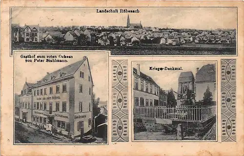 Koblenz-Rübenach Gasthof zum roten Ochsen Denkmal Panorama gl1918 146.160