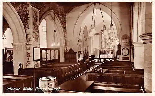 Stoke Poges Church Interior ngl 144.102