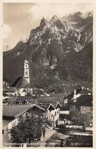 Mittenwald mit Karwendelspitzen ngl D1260