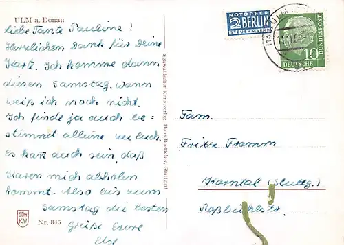 Ulm a.D. Ufer-Partie gl1954 145.181