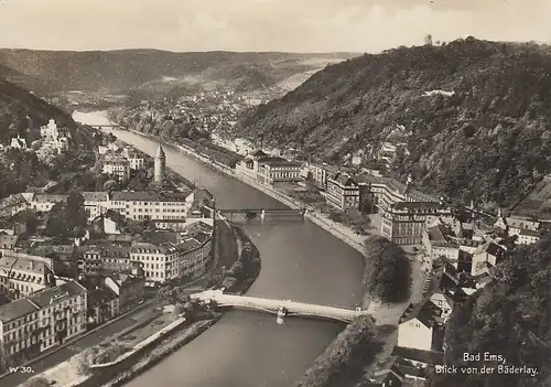 Bad Ems Blick von der Bäderley gl1933 D1270