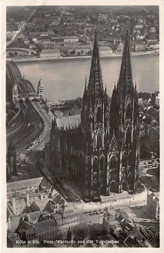 Köln Dom Westseite aus der Vogelschau gl1934 145.392