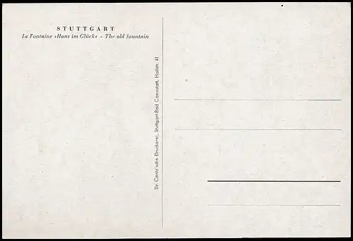 Stuttgart Hans im Glück-Brunnen ngl 139.892