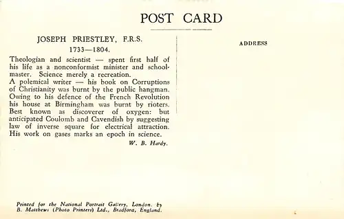 England: National Portrait Gallery (175) Joseph Priestley ngl 147.067