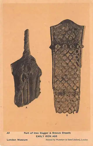 England: London Museum Part of Iron Dagger and Bronze Sheath ngl 147.107