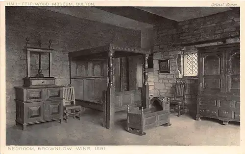 England: Hall-I'TH'-Wood Museum Bolton Brownlow Wing Bedroom ngl 147.141