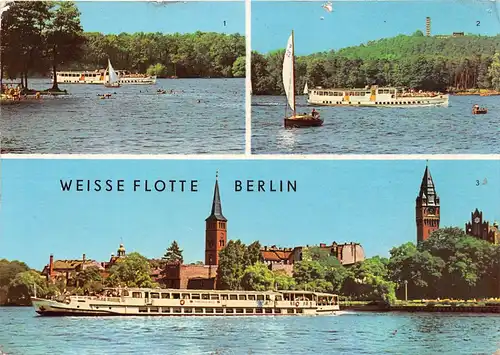 Weisse Flotte Berlin Luxusschiff und Salonschiffe Mehrbildkarte gl1974 151.253