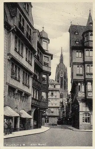 Frankfurt am Main Alter Markt mit Blick auf den Dom gl1932 D1146