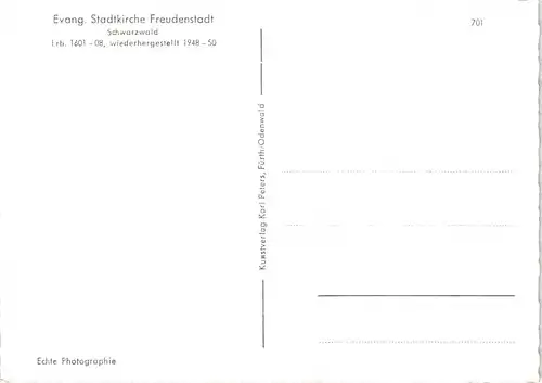 Freudenstadt im Schwarzwald - Ev. Stadtkirche ngl 145.253