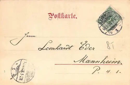 Hamburg Eppendorf Samuel Heineke's erste Wirkungsstätte gl1898 149.220