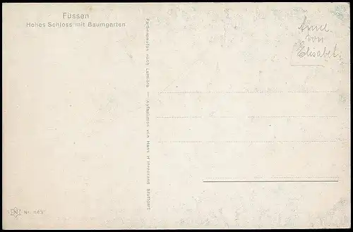 Füssen Hohes Schloss mit Baumgarten ngl 140.126