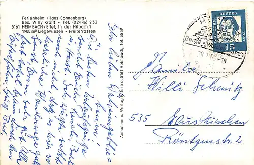 Heimbach/Eifel Ferienheim Haus Sonnenberg gl1965 145.755