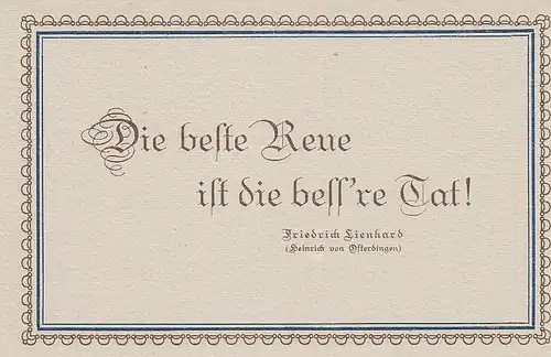 Die beste Reue ist die bess're Tat! ngl D3379
