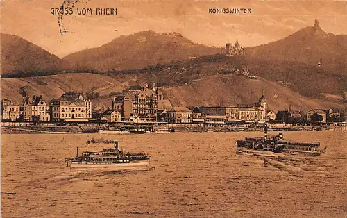 Königswinter am Rhein Panorama feldpgl1917 145.840