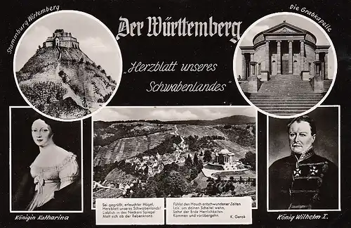 "Der Württemberg" bei Stuttgart Mehrbildkarte ngl D3422