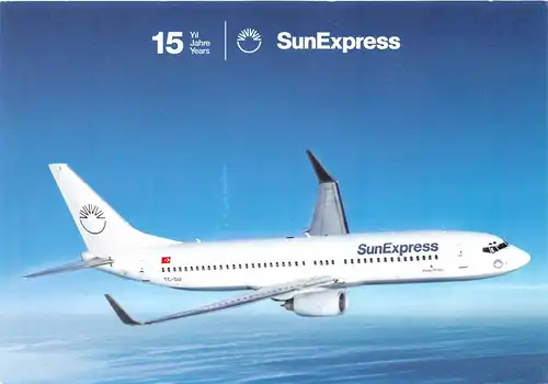 SunExpress Werbepostkarte Boeing 737-800 TC-SUI gl2003? 151.679