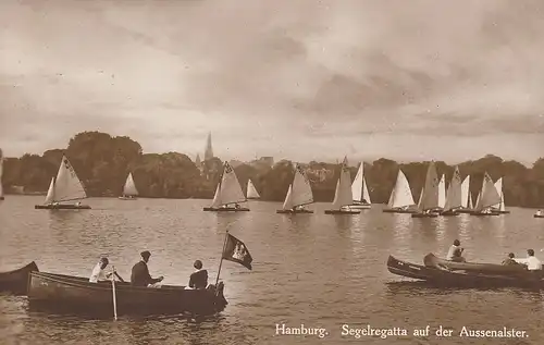 Hamburg Segelregatta auf der Außenalster gl1928 D1394