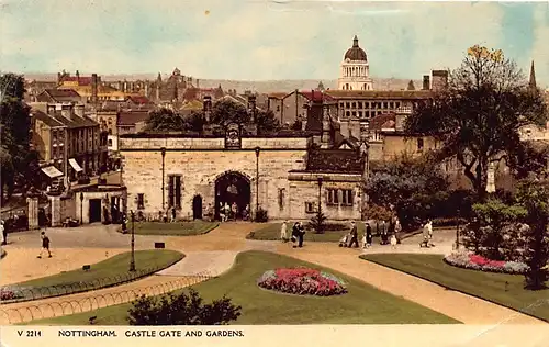 England: Nottingham - Castle Gate and Gardens gl1957 146.767