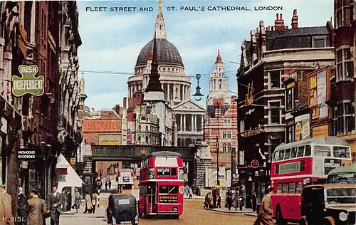England: London Fleet Street and St. Paul's Cathedral ngl 147.428