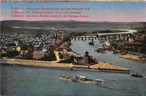 Koblenz Deutsches Eck und Kaiser-Wilhelm-Denkmal ngl 146.104