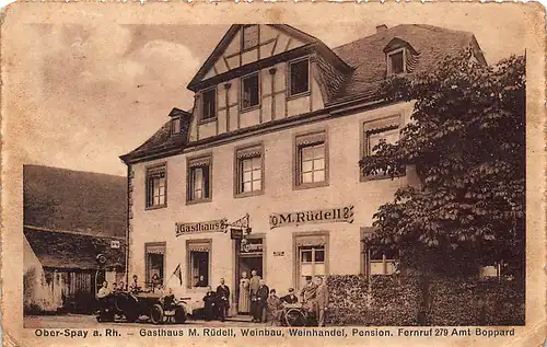 Ober-Spay a.Rh. Gasthaus M. Rüdell gl1929 146.136