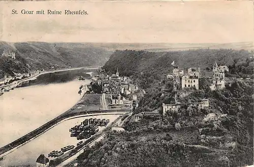 St. Goar mit Ruine Rheinfels gl1912 146.152