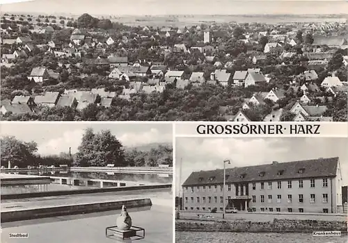 Großörner im Harz Panorama Stadtbad und Krankenhaus gl1978 145.185