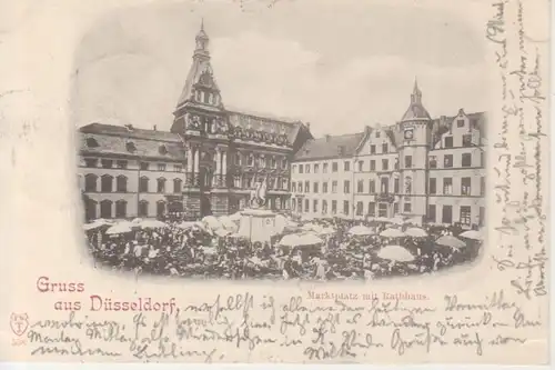 Düsseldorf Marktplatz mit Rathaus bahnpgl1898 219.857