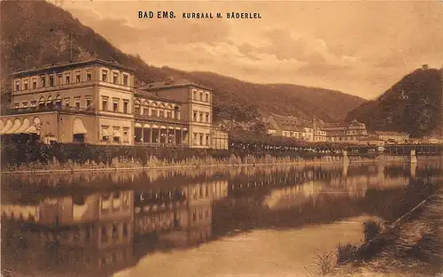 Bad Ems Kursaal mit Bäderlei gl1914 146.262