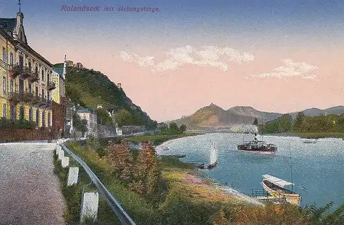 Rolandseck mit Siebengebirge feldpgl1915 D1490