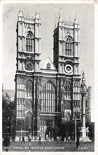 England: London West Towers Westminster Abbey gl1953 147.278